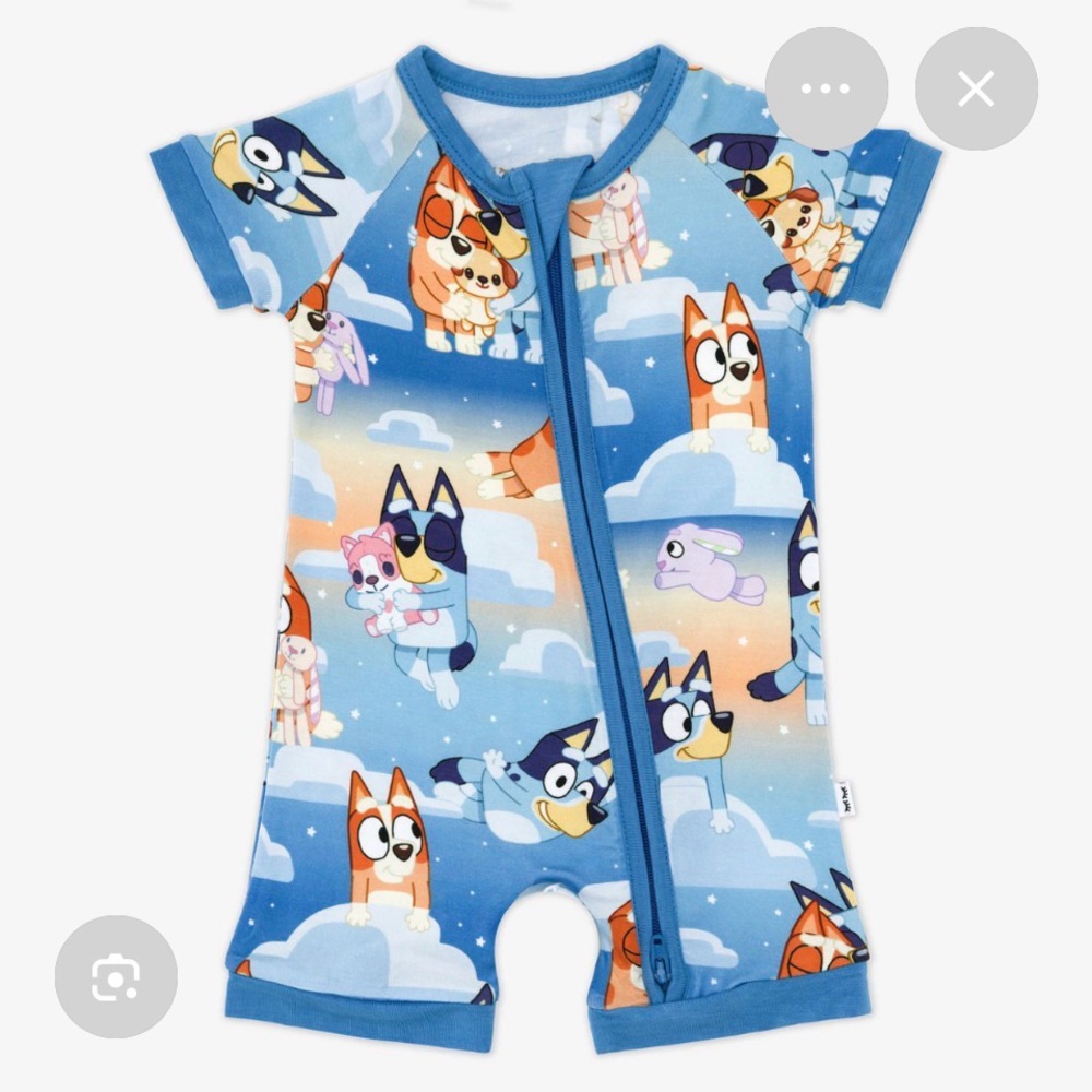 Little Sleepies Sky Blue Cartoon Pajama Set